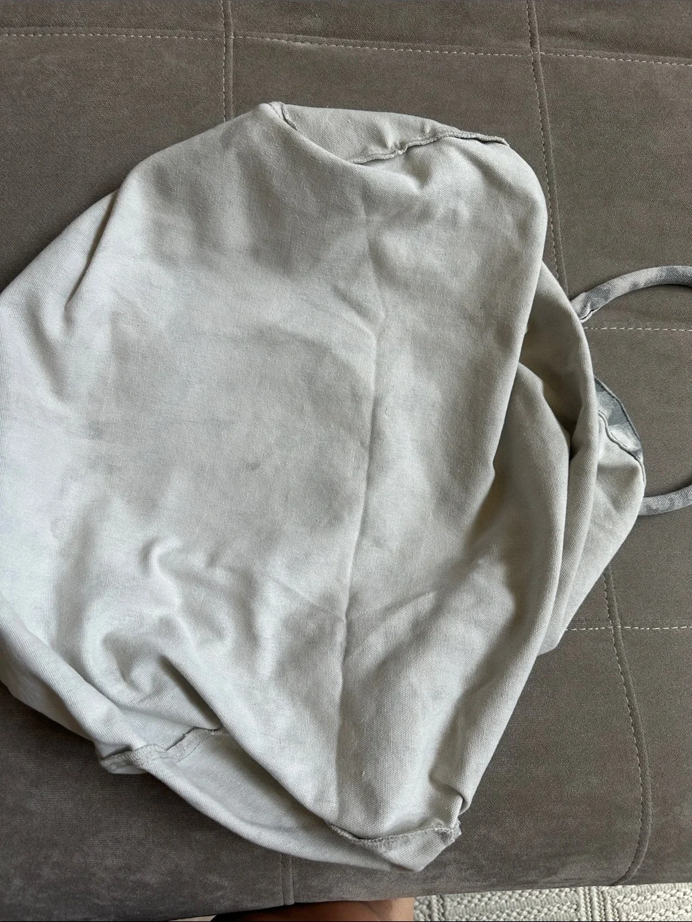 ALO Yoga Gray & White Tie-Dye Canvas Tote with Logo
